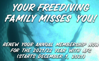 Your freediving family misses you!